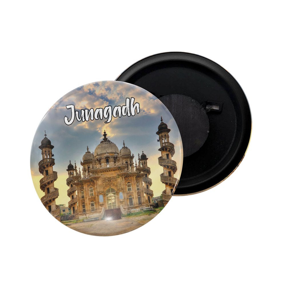 dhcrafts Fridge Magnet Multicolor Junagadh Gujarat Glossy Finish Design Pack of 1 (58mm)